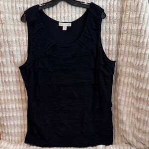 Laura Ashley Elegant Black Tank Top